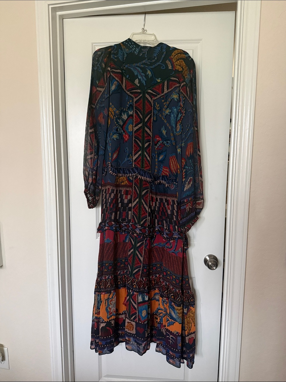 Farm Rio Anika Tapestry Blue Maxi Dress